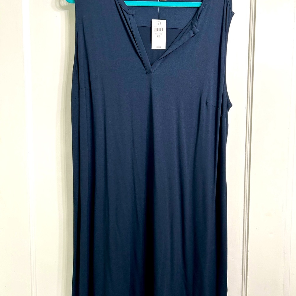 JJill 2X Wearever navy dress